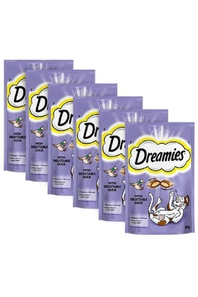 Dreamies Kedi Ödül Maması 60 Gr. X 6 Adet Ördekli Dremies - 2