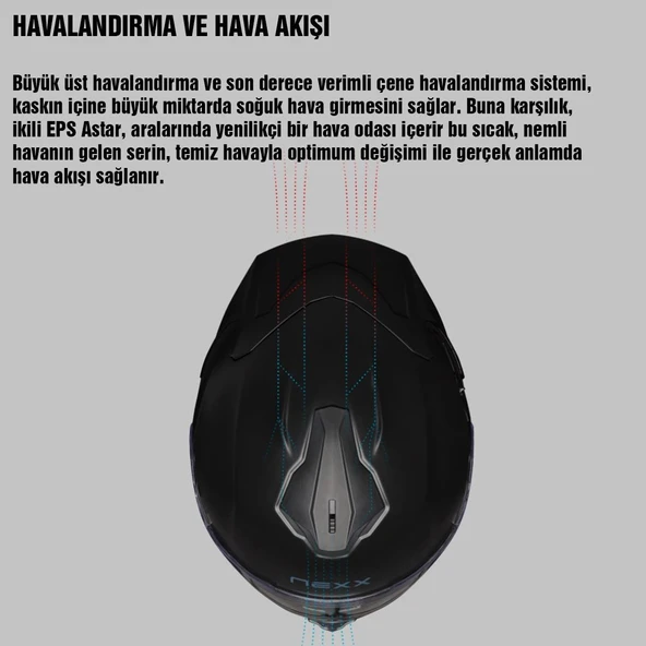 NEXX Y.100R NIGHT RIDER MAT SİYAH KASK - 5