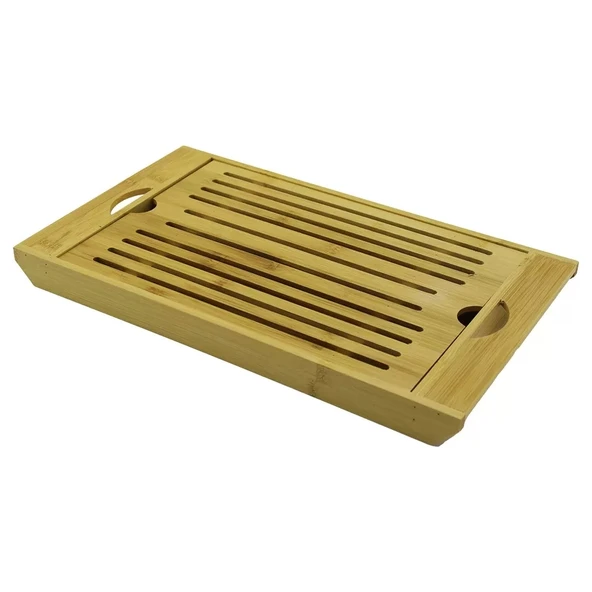 2IN1   IZGARALI BAMBU AHŞAP KESİM PANOSU - TEPSİ   KESİM: 20.5X29.5CM - (4172)