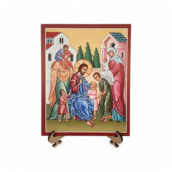 İsa ve Çocuklar İkona ürün görseli
