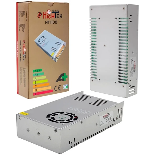 HIGHTEK HT1100 24 VOLT - 20 AMPER - 500 WATT METAL KASA ADAPTÖR (4172) - 2