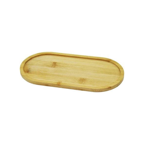 OVAL AHŞAP BAMBU YAĞDANLIK ALTLIK 12X23CM (4172)