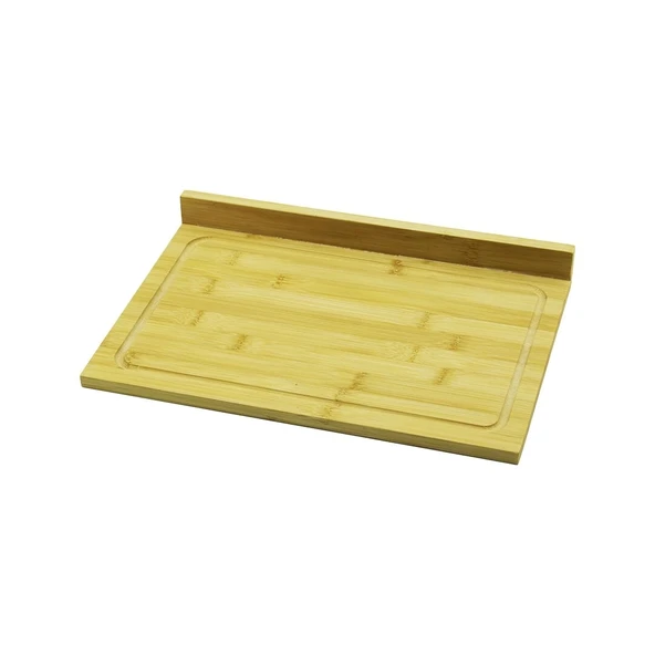 AHŞAP BAMBU KESİM PANOSU KANALLI - TEK KENAR YÜKSELTİ=3CM  24X35CM (4172)