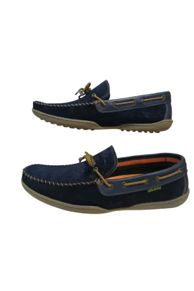 Erkek Lacivert Beta Fiyonklu Loafer Ayakkabı Re097-10 - 6