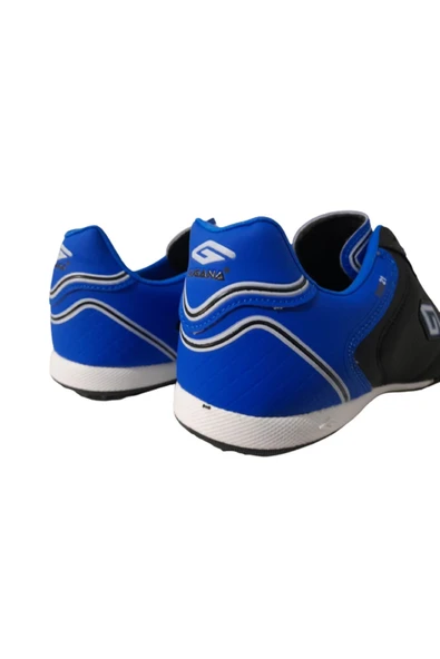 Erkek Siyah-mavi Plastik Dişli Bağcıklı Halı Saha Spor Ayakkabısı Hafif Dayanıklı - 5