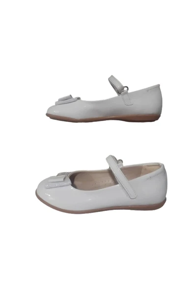 Kids Kız Çocuk Beyaz Cırtlı Günlük Şık Babet Ayakkabı AK65-889 - Resim 4