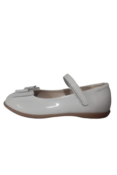 Kids Kız Çocuk Beyaz Cırtlı Günlük Şık Babet Ayakkabı AK65-889 - Resim 3