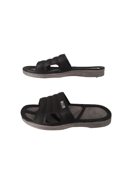 Unisex Siyah-Füme Kaymaz Taban Terlik - 4