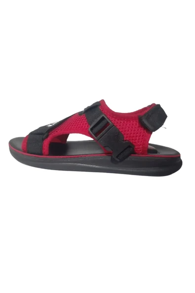 Unısex Siyah Kırmızı Ultra Hafif Günlük Şık Sandalet gezeer20-02 - 3
