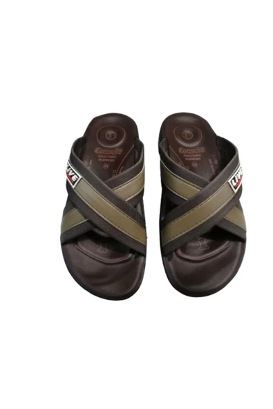 Eu35-10 Erkek Kahverengi Anatomik Taban Günlük Terlik - 5