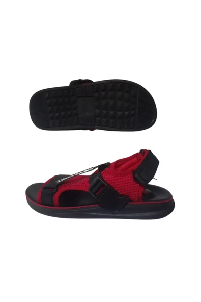 Unısex Siyah Kırmızı Ultra Hafif Günlük Şık Sandalet gezeer20-02 - 5