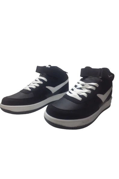 Erkek Siyah Beyaz Bilekli Basketbol Ayakkabı - 5