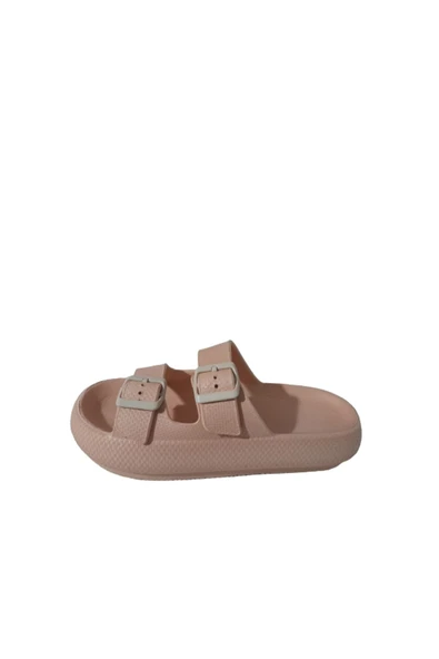 Rahat Çift Tokalı Ortopedik Bej Kadın Günlük Deniz-plaj-havuz Sandalet - 6