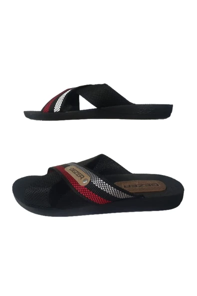 Erkek Siyah Halat Ultra Hafif Günlük Terlik gzrh97-797 - 3