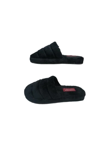 G072-10 Kadın Siyah Peluş Ev Içi Terlik - 6