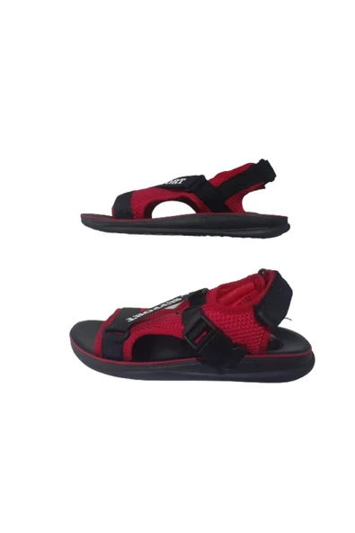 Unısex Siyah Kırmızı Ultra Hafif Günlük Şık Sandalet gezeer20-02 - 4