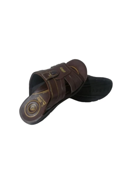 Zl022-010 Erkek Kahve Günlük Yürüyüş Terlik Sandalet - 3