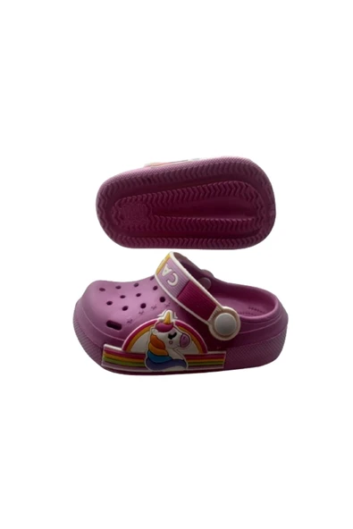 Çocuk Kaymaz Taban Önü Kapalı Yazlık Havuz Deniz Bahçe Günlük Sandalet Terlik calx85412 - 5