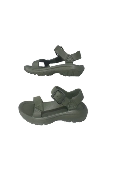 Erkek Çocuk Haki Eva Günlük Sandalet ALSSIO212-979 - 4
