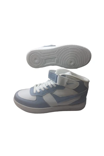 Kadın Açık Mavi-Beyaz Bileklli Basketbol Ayakkabı - 3