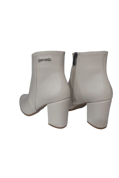 PİERRE CARDİN Kadın Krem Topuklu Ortopedik Taban Günlük Bot - Resim 3