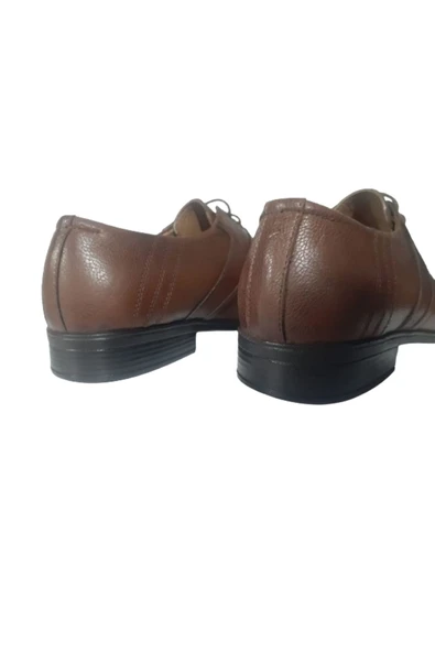 Erkek Kahverengi Bağcıklı Hakiki Deri Düz Klasik Şık Ayakkabı GLDNPS11 - 5