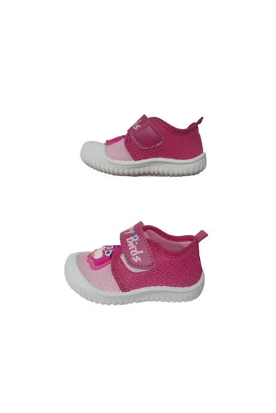 Kız Çocuk Pembe-Beyaz Kuş Figürlü Ev İçi Okul Kreş Ultra Hafif Panduf gzerr59-979 - 4