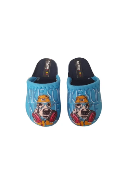 Erkek Çocuk Mavi-köpek Figürlüev Içi Günlük Terlik - 3