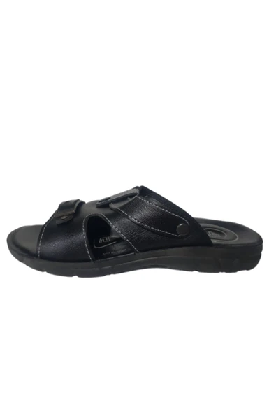 Erkek Siyah Ortopedik Taban Günlük Terlik Zleyy201-33 - Resim 4