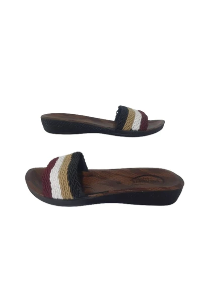 Kız Çocuk Siyah-Bordo Günlük Terlik jsmne5477