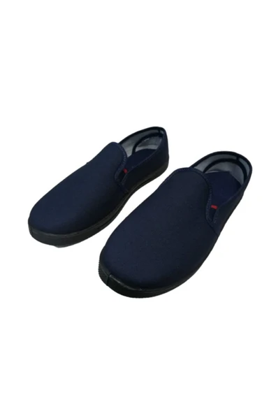 Ph26-01 Unisex Lacivert Düz Keten Ayakkabı - 7