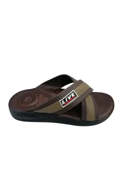 Eu35-10 Erkek Kahverengi Anatomik Taban Günlük Terlik - 4