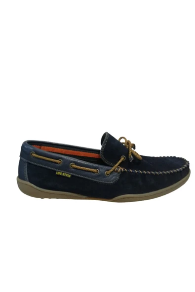 Erkek Lacivert Beta Fiyonklu Loafer Ayakkabı Re097-10 - 2