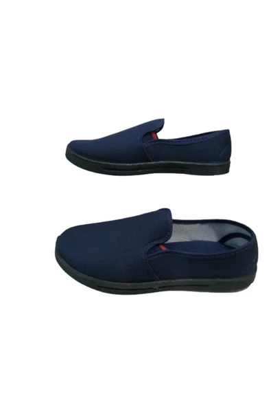 Ph26-01 Unisex Lacivert Düz Keten Ayakkabı - 4