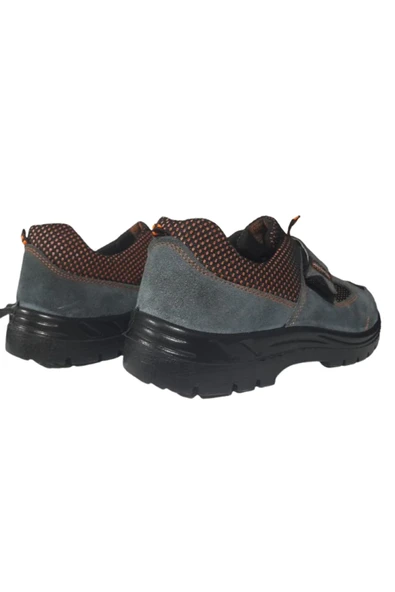 Erkek Gri-Turuncu Çeliksiz Süet İş Güvenlik Ayakkabısı - 6