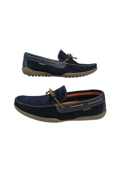 Erkek Lacivert Beta Fiyonklu Loafer Ayakkabı Re097-10