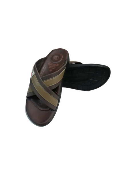 Eu35-10 Erkek Kahverengi Anatomik Taban Günlük Terlik - 6