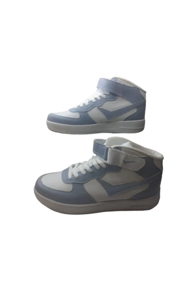 Kadın Açık Mavi-Beyaz Bileklli Basketbol Ayakkabı - 4