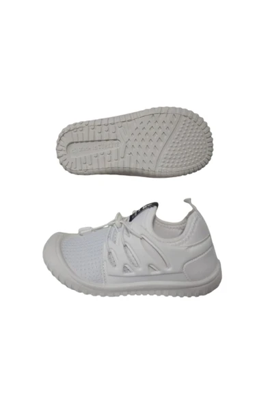 Unısex Çocuk Beyaz Lastikli Ortopedik Taban Sandalet Gzeer87-17 - 5