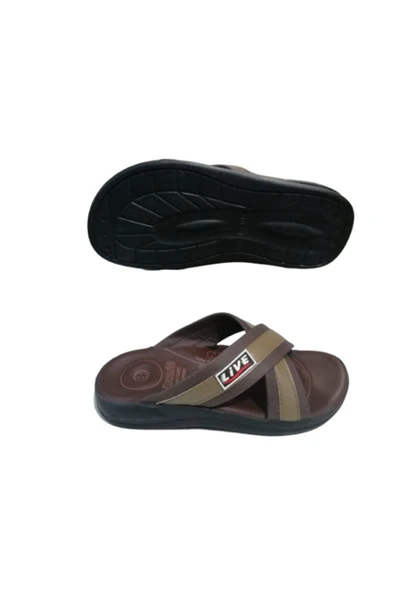 Eu35-10 Erkek Kahverengi Anatomik Taban Günlük Terlik - 7