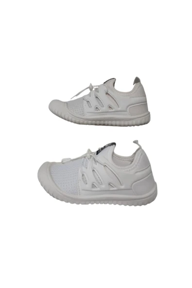 Unısex Çocuk Beyaz Lastikli Ortopedik Taban Sandalet Gzeer87-17 - 4