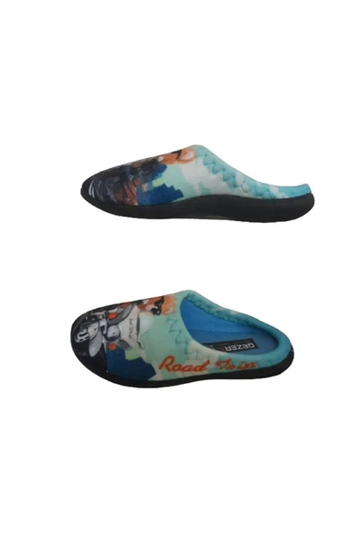 Erkek Çocuk Yeşil Gözlüklü Ayıcık Figürlü Ev İçi Terlik gzrtr951035 - 2