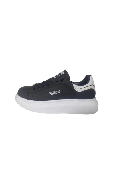 Unısex Siyah-Beyaz Ortopedik Düz Taban Sneaker Spor Ayakkabı wckrs-99 - 5