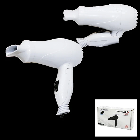 AWOX FOLD SAÇ KURUTMA - FÖN MAKİNESİ SEYAHAT TİPİ 750W (4172)