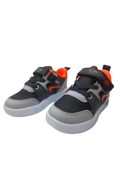 Erkek Çocuk Füme-Turuncu Işıklı Ortopedik Taban Günlük Spor Ayakkabısı - Resim 5