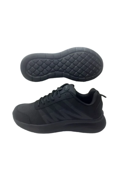 M-RICH Erkek Siyah-Siyah Ultra Hafif Ortopedik Taban Yürüyüş Ayakkabı - Resim 5