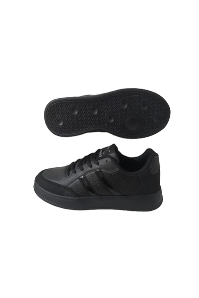 Unisex Siyah Bağcıklı Hafif Günlük Spor Ayakkabı Ndro5265 - 3
