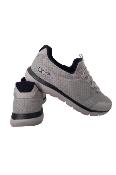 Bestof Gri Lastikli Hafif Unisex Yürüyüş Günlük Ayakkabı - Resim 6
