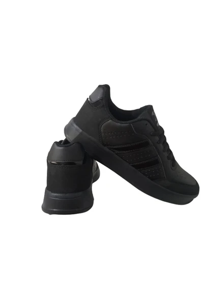 Unisex Siyah Bağcıklı Hafif Günlük Spor Ayakkabı Ndro5265 - 6