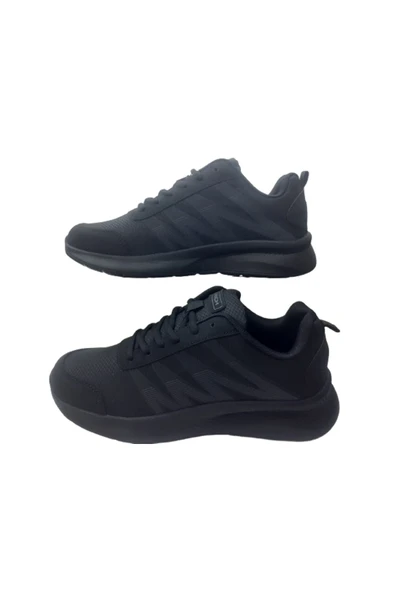 M-RICH Erkek Siyah-Siyah Ultra Hafif Ortopedik Taban Yürüyüş Ayakkabı - Resim 4